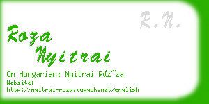 roza nyitrai business card